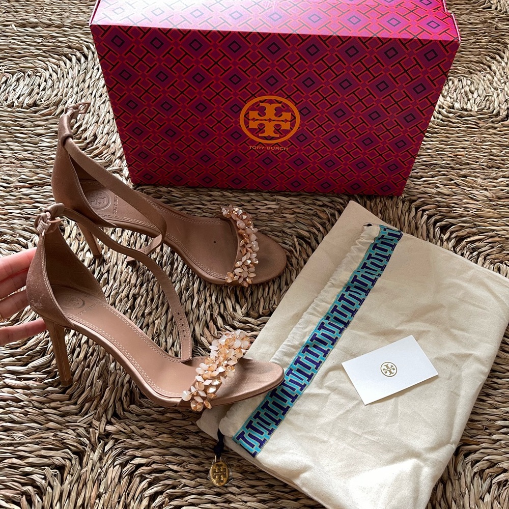 Tory Burch Logan beaded heel